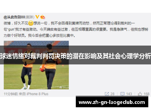 球迷情绪对裁判判罚决策的潜在影响及其社会心理学分析 球迷情绪对裁判判罚决策的潜在影响及其社会心理学分析